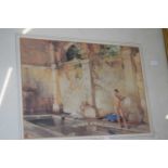 After Russell Flint, ladies bathing, print, framed and glazed