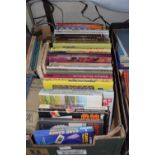 Box of books on antique needlework, patchwork and embroidery