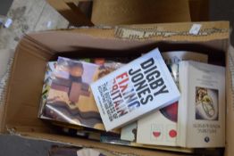 Large box of assorted books to include food and drink, wine, Millers Guides, gardening etc