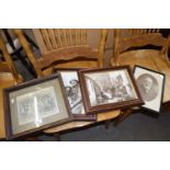 Quantity of vintage framed photographs