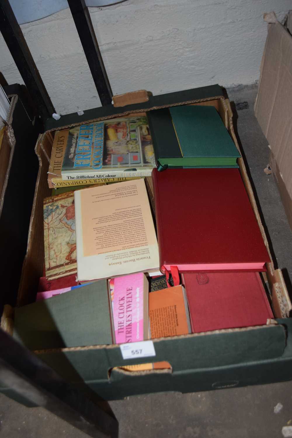 Box of books, mainly novels