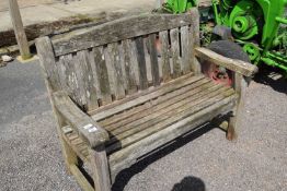 Wooden garden bench