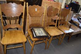 Set of four American style dining chairs