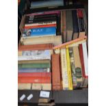Box of books of various titles, crafts and novels including The Cruel Sea
