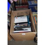 Box of books mainly hardback novels and some film star biographies