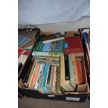 Box of books, some topographical and others