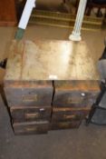 Three metal two drawer filing cabinets