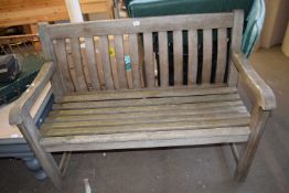 Teak garden bench, 123cm wide