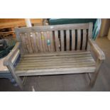 Teak garden bench, 123cm wide