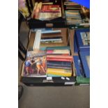 Quantity of hard back books including Dickens Pickwick Papers, Oxford Dictionary of Quotations etc