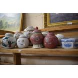 Quantity of mainly modern Chinese ceramics, jars and covers, Famille Rose jar and cover etc