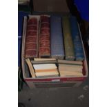 Box of books on The Rennaisance, also Oxford Dictionary and early other Dictionaries