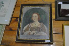 20th Century School, copy of a portrait of Mary Tudor, Sister of Henry VIII, oil on board set in