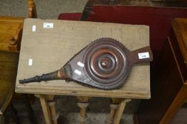 Pair of vintage wooden fire bellows