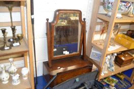 Mahogany dressing table mirror with drawer below