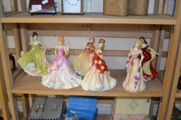 Six modern Doulton figurines from the Pretty Ladies Collection