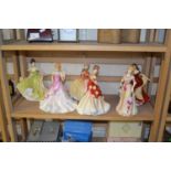 Six modern Doulton figurines from the Pretty Ladies Collection