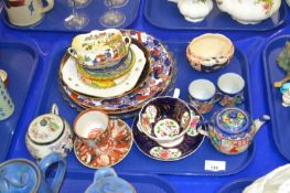 Mixed Lot: Satsuma cup and saucer (cracked), Staffordshire Lustre glazed cup and saucer, various