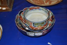 Collection of three various Japanese Imari bowls