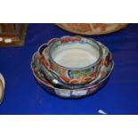 Collection of three various Japanese Imari bowls