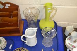 Mixed Lot: Glass vases, Art Glass jug etc