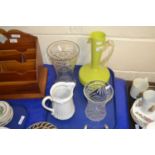 Mixed Lot: Glass vases, Art Glass jug etc