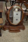 Victorian mahogany framed adjustable dressing table mirror