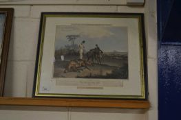 Moving accidents by Flooden Field, coloured engraving by Ackerman, framed and glazed