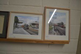 Two signed limited edition prints by Nick Hardcastle B17/6 Aske Hall at Wroxham together with County