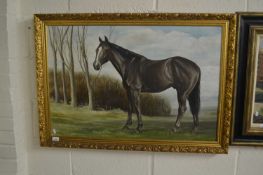Oathall by P Sanders, 1982, oil on canvas in gilt frame