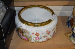 A continental salad bowl with floral decoration