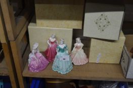 Four various Coalport figurines