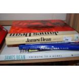 A small collection of James Dean interest books, to include: - James Dean: Tribute to a Rebel -