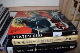 A mixed lot of large hardbound coffee table music books, to include: - The Complete Beatles