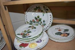Quantity of assorted floral decorated plates