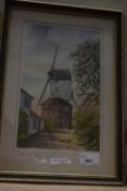 Famsdon Mill, watercolour, framed and glazed