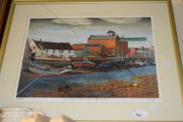 Low Tide, Wells-next-the-Sea, print, framed