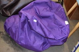 Large purple bean bag