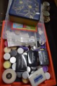Quantity of assorted crafting materials to include paints, glitters, stamping sets etc