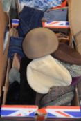 A quantity of assorted ladies and gentlemens hats and shoes