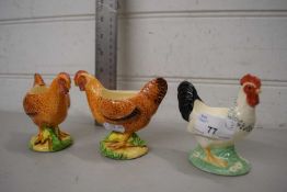 THREE JAMES HERRIOTT'S COUNTRY KITCHEN EGG CUPS BY BORDER FINE ARTS