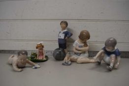 ROYAL COPENHAGEN WARES GROUP OF VARIOUS SMALL MODELS OF CHILDREN (6)