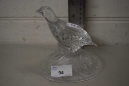GLASS MODEL OF A PARTRIDGE