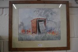 VIEW OF THE POTTING SHED, BY KAY CURTIS, DATED '92, WATERCOLOUR, F/G