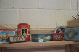COLLECTION OF ASSORTED ROYAL COMMEMORATIVE AND OTHER BISCUIT TINS