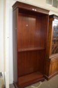 Modern mahogany effect bookcase cabinet