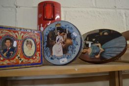 THREE ROYAL COMMEMORATIVE BISCUIT TINS