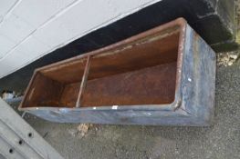 GALVANISED WATER TROUGH, APPROX 178CM WIDE
