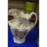 LARGE TRENTHAM FLORAL DECORATED JUG