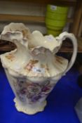 LARGE TRENTHAM FLORAL DECORATED JUG